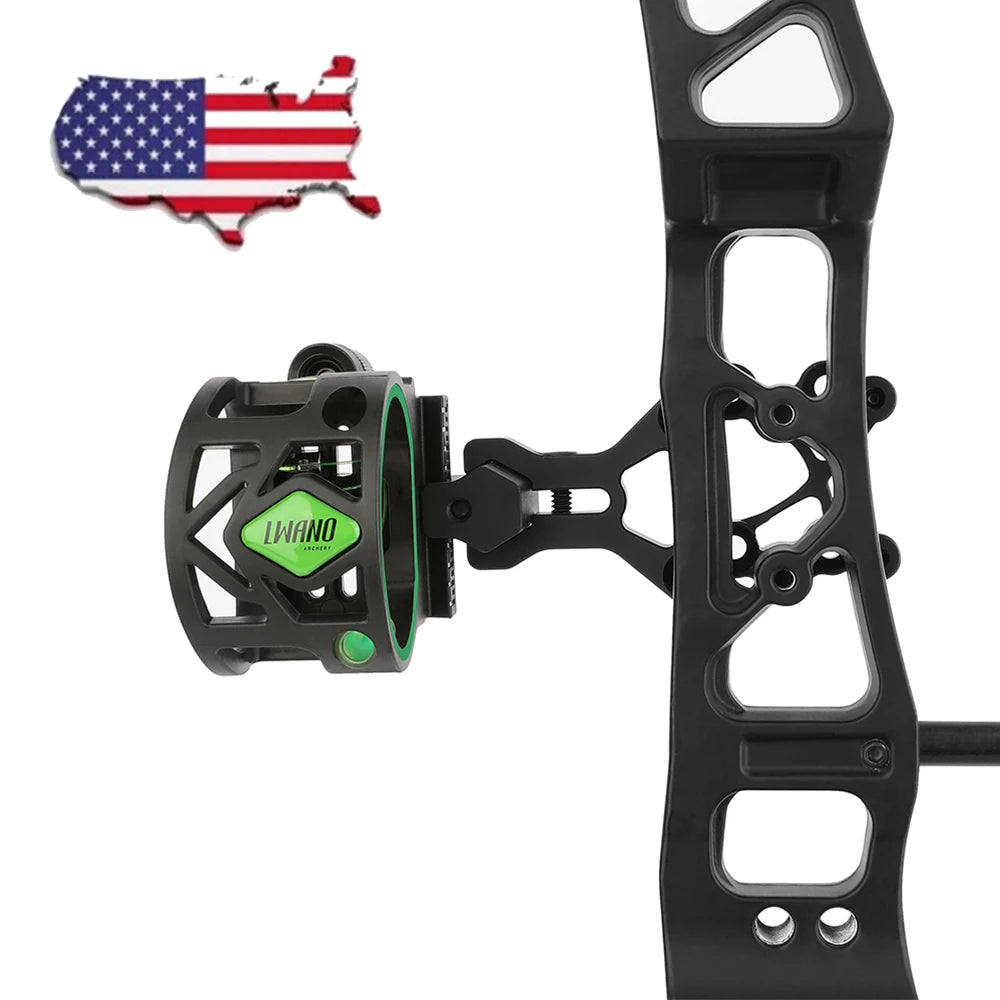 Archery Bow Sight 5 Pins Aluminum Alloy Left Right Hand Adjustable Compound Recurve Bow Sight for Bow and Arrow Accessories