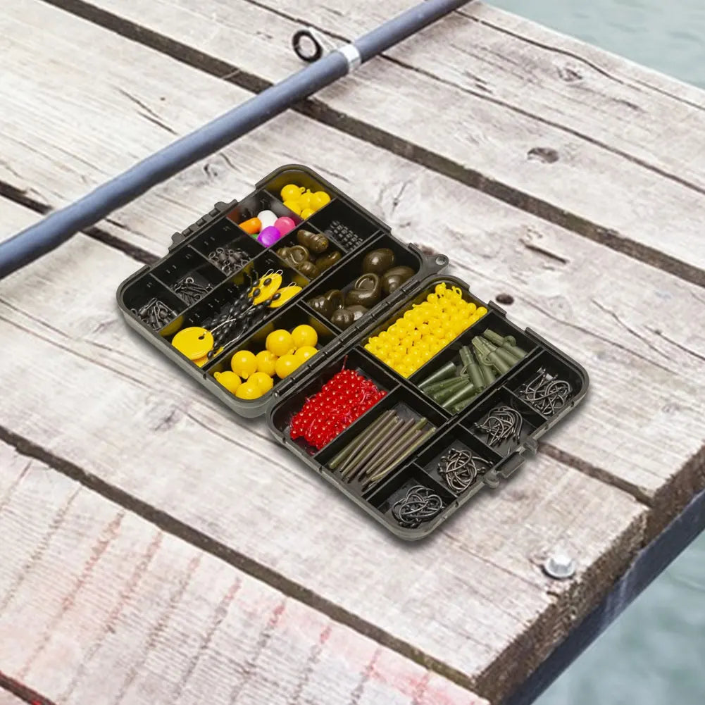 145 Pcs Swivels Lures Carp Fishing Set Include Sinker Weight Double Sided Fishing Box Kit Fishing Tools Accessories Complet