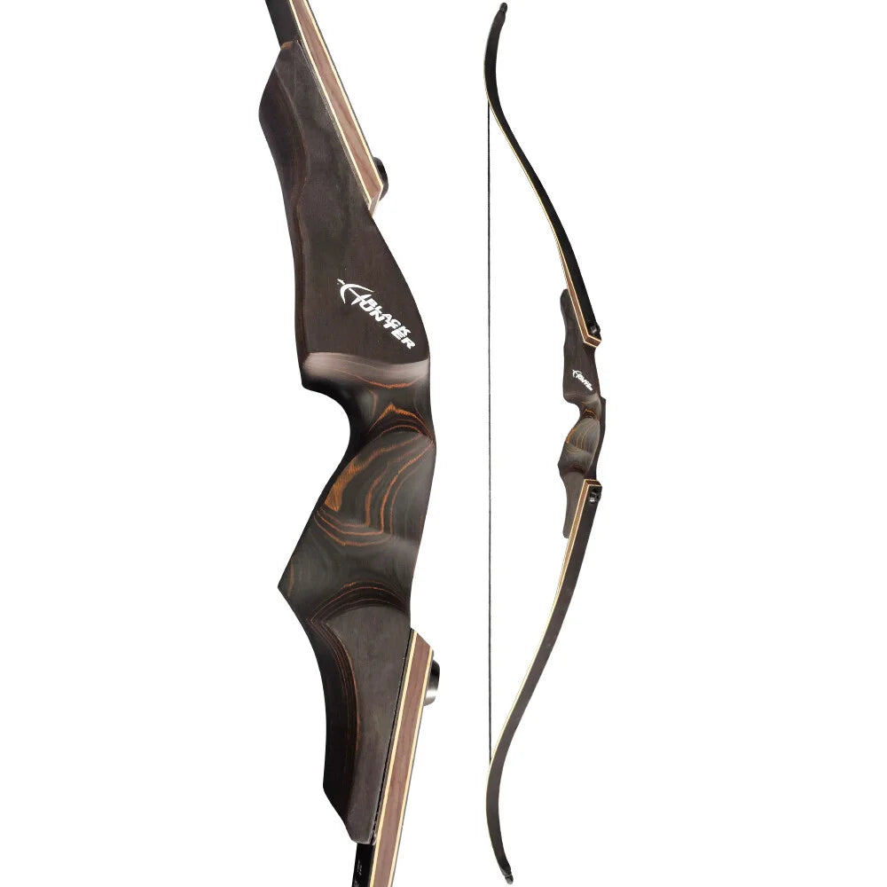 Takedown Recurve Bow 40-60lbs 60inch Bamboo Core Limbs 15" Wooded Riser Right Hand Archery Hunting Shooting Target Split Bow