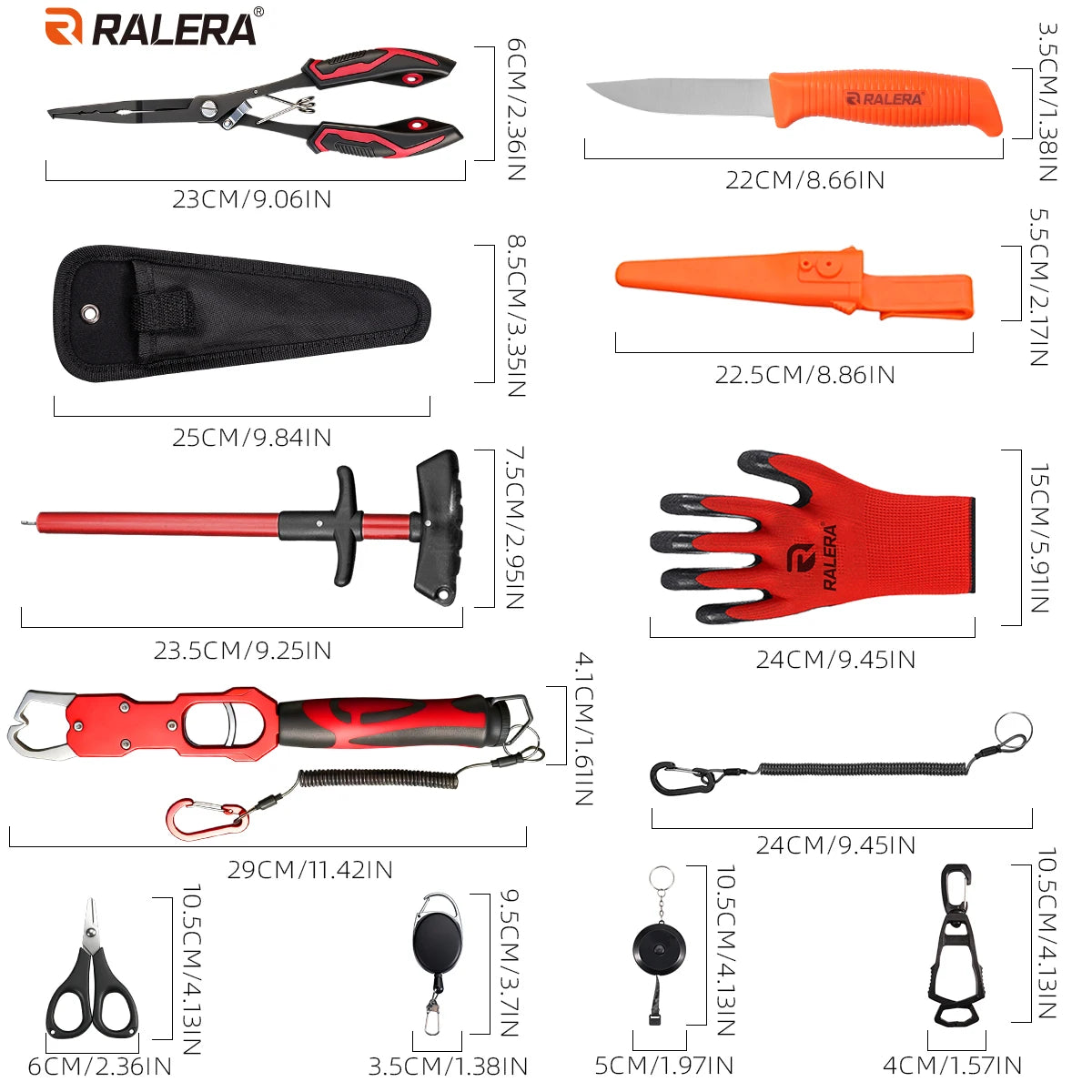 Fishing gear heavy-duty fish gripper extended fishing pliers hook remover fish knife is a must-have for fishing enthusiasts