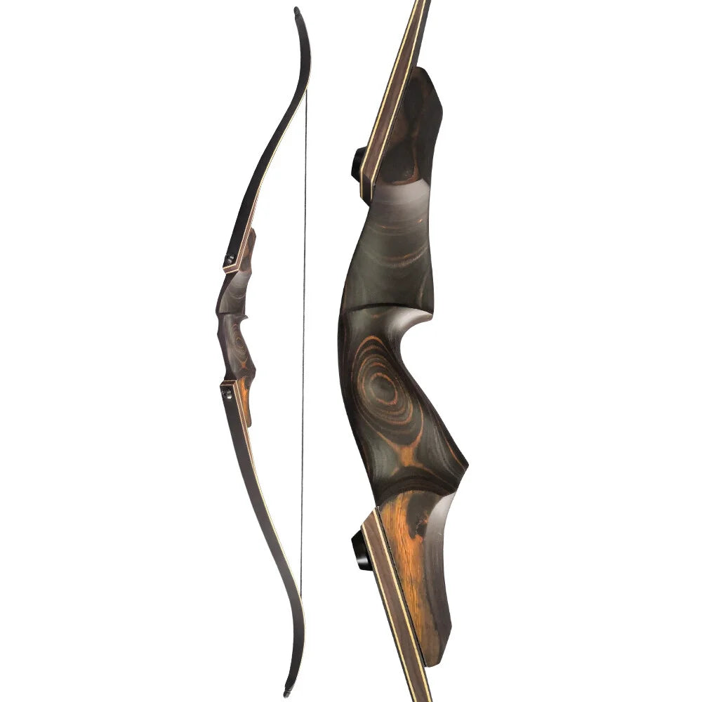 Recurve Bow 60" 40-60lbs Takedown with Bamboo Core Limbs Wooden Riser Right Hand for Archery Hunting Shooting Accessories