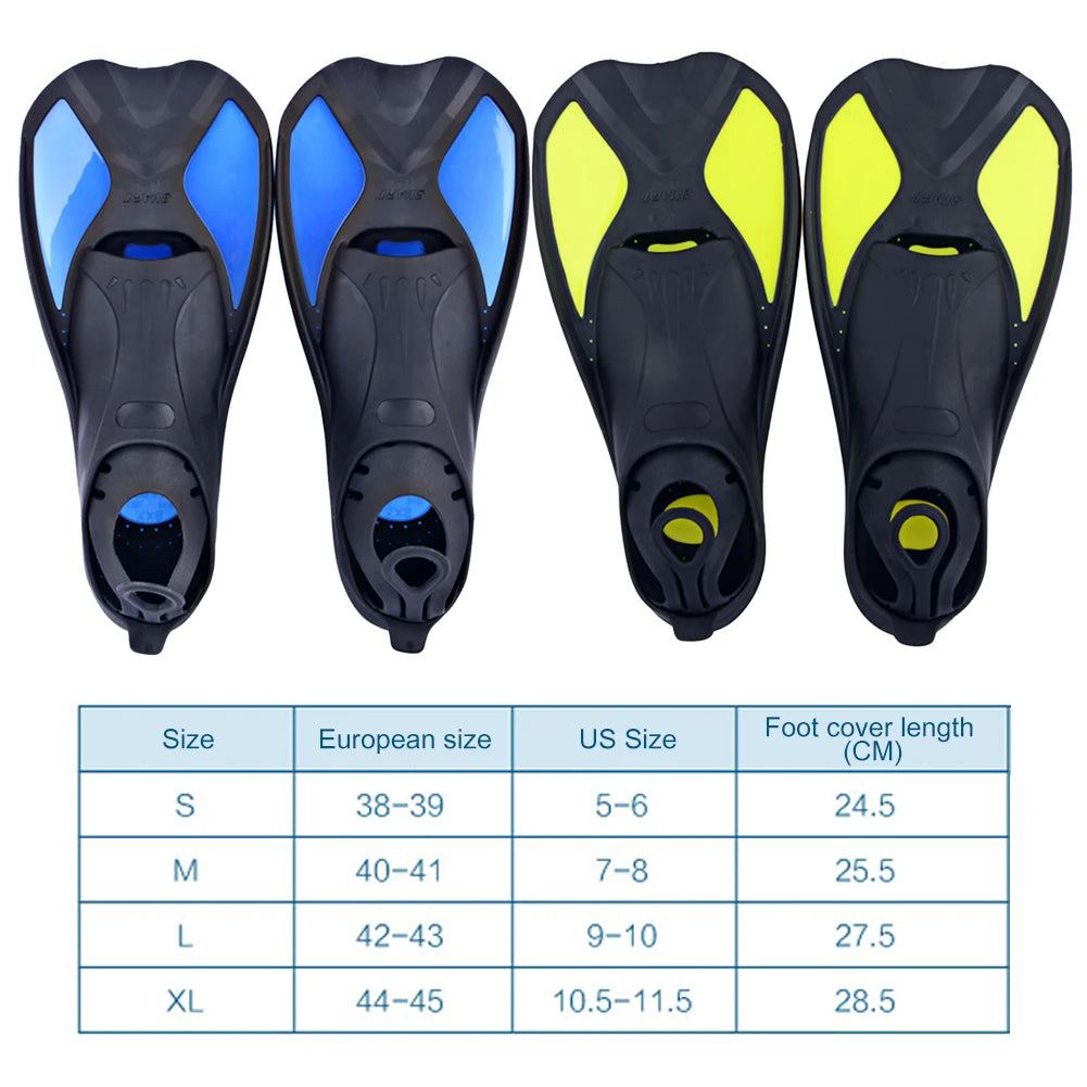 Snorkeling Diving Fins Unisex Flexible Submersible Foot Anti-Slip Professional Scuba Diving Fins for Adult Kids Diving Equipment