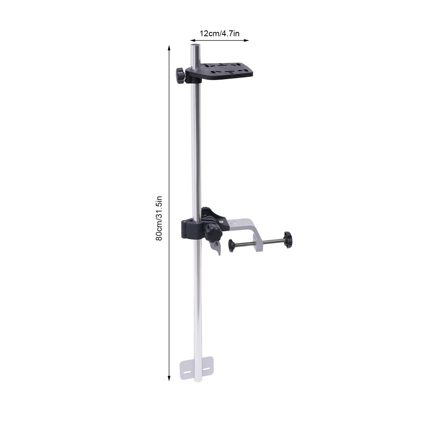Universal 360° Rotatable Portable Transducer Mount Bracket for Fish Finder, Lightweight & Adjustable for Kayak Boat Fishing