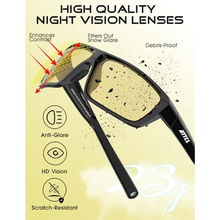 Polarized Sunglasses Men for Fishing: UV Protection Lightweight TR90 Sports Wrap Sun Glasses Driving Golf Running