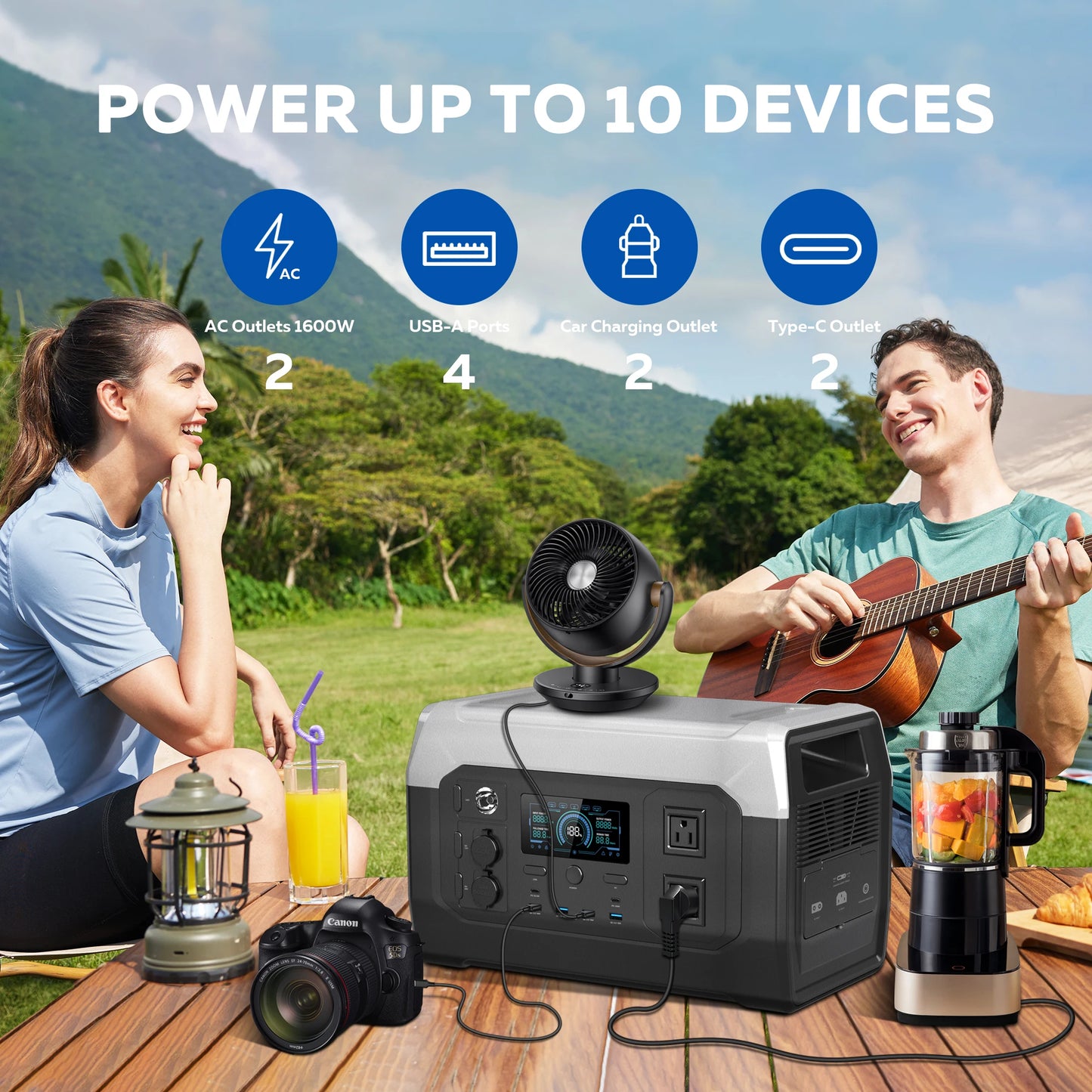 CTOLITY XP1000 SP200N RV Camping1800W Portable Power Station 320000mAh Solar Generator With 200W Solar Panel Foldable Portable
