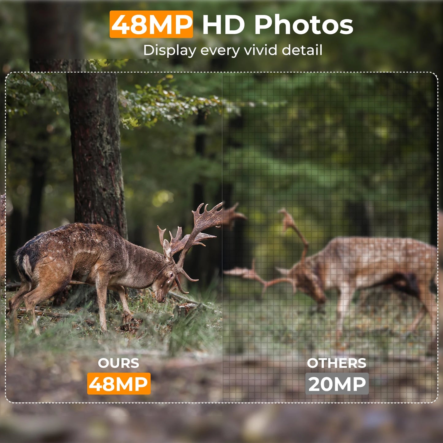 4K WiFi Trail Camera 48MP Game Camera with 0.2s Trigger 120° Detection Starlight Night Vision IP66 Waterproof Cameras For Travel