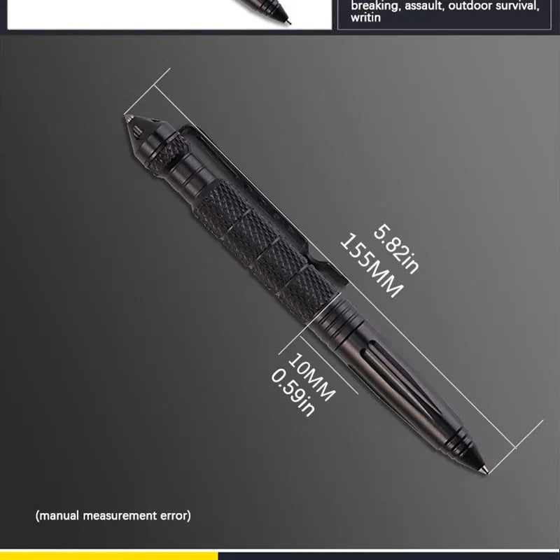 Multifunctional Tactical Pen Outdoor Portable Tungsten Steel Protective Window Pen Men's Women's Wolf Pen Body Pen