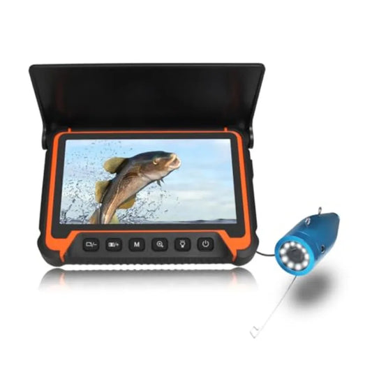 Portable fish finders for lake, boat, and ice fishing; waterproof PVC housing; black color; 7'' IPS screen, 1000TVL resolution,