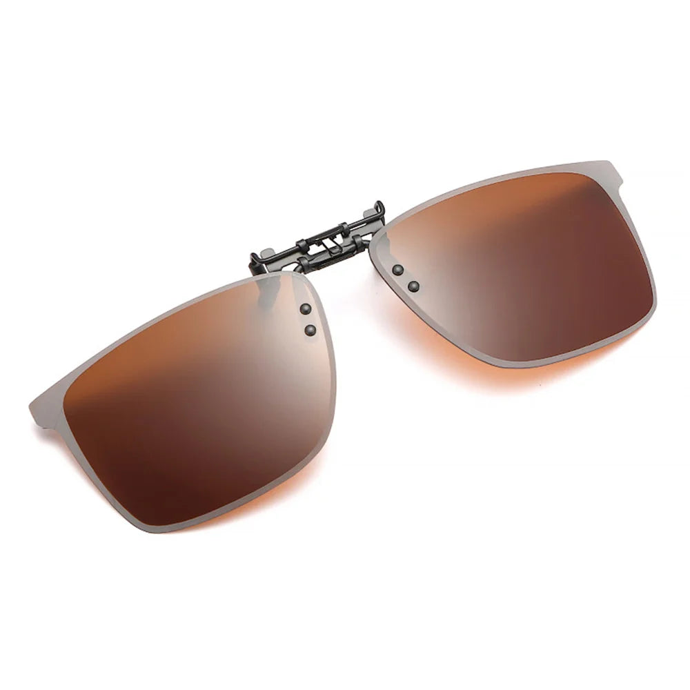 Polarized Clip Sunglasses Myopia Glasses Clip Driver Outdoor Fishing Night Vision Myopia Clipon Sun Shading Eyeglasses