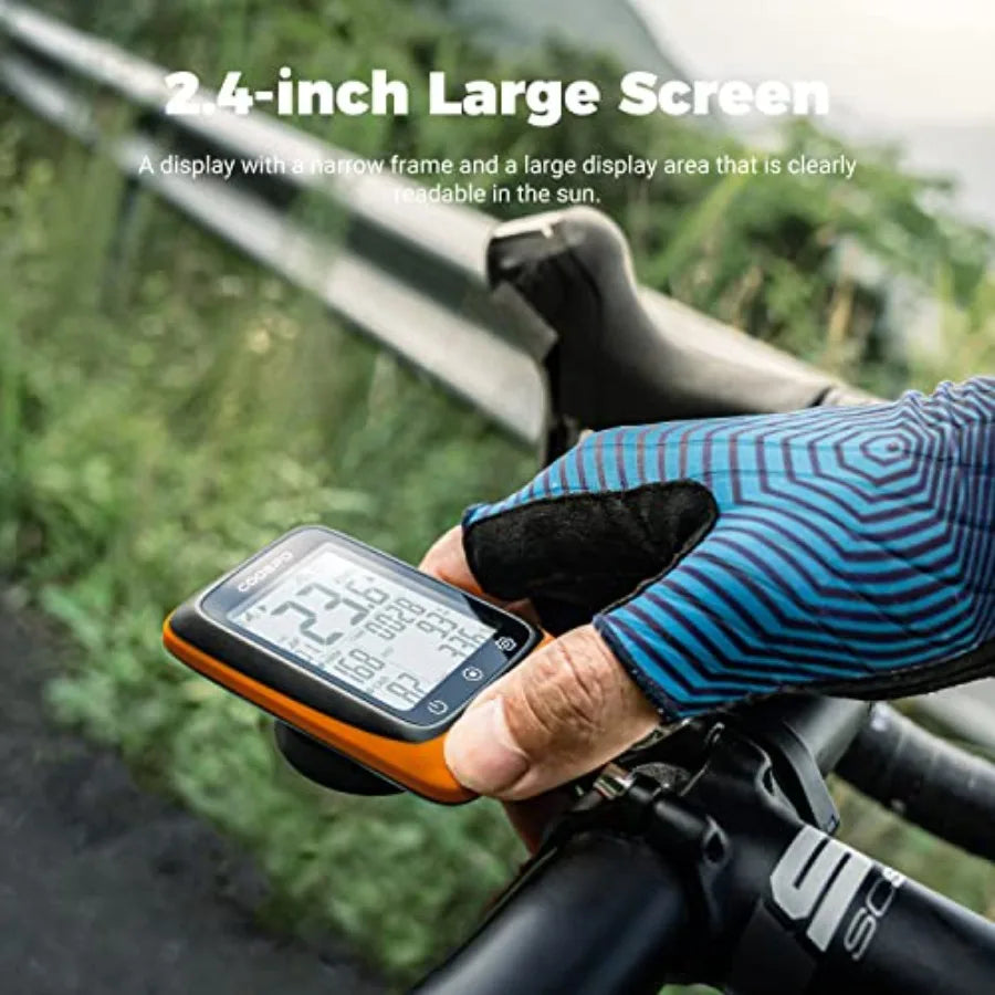 Bike Computer Wireless GPS, Cycling Computer GPS Bike Tracker with Bluetooth/ANT+, Waterproof Bicycle Computer GPS Speedometer