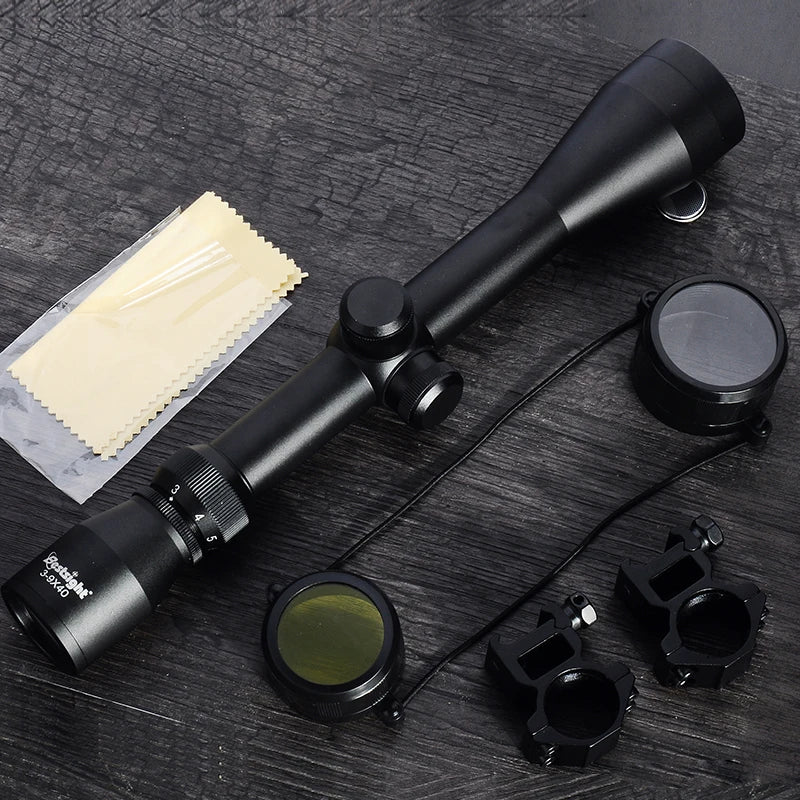 3-9x40 Optics Scope Tactical Hunting Sight with Rangefinding Reticle Hunting Scopes