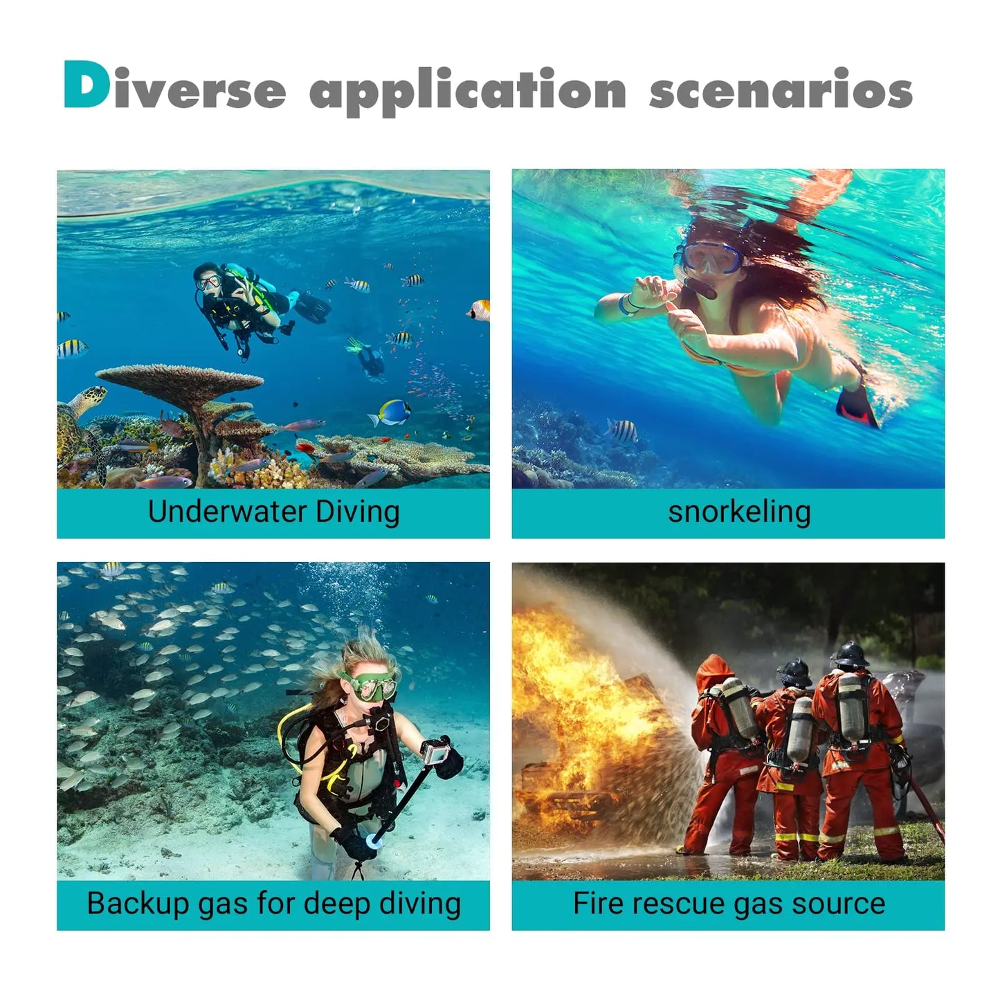 Mini Scuba Tank with 6-12 Minutes 0.5L Portable Diving Cylinder Handheld Reusable Diving Cylinder Oxygen for Snorkeling Underwater Diving Breathing Training Emergency Rescue Black B3