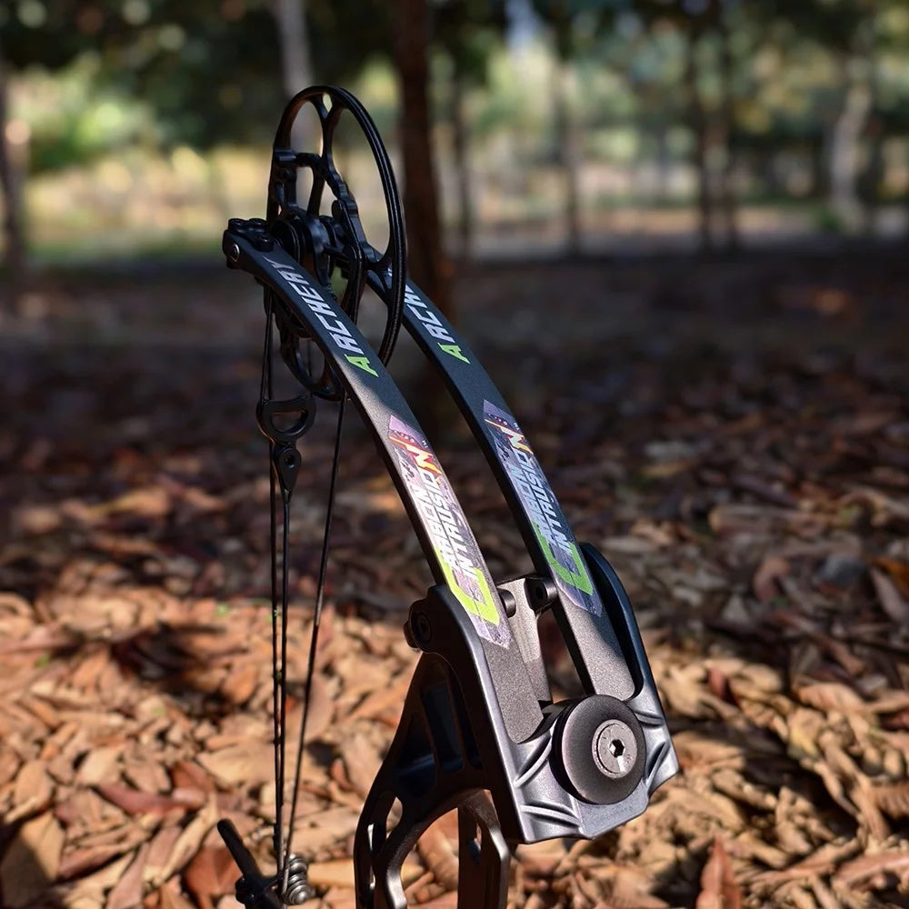 Compound Bow 40-75lbs CNC Machined 350FPS 85% Let-off 25.5-30.5" Draw Length for Archery Hunting Shooting Target Practice Outdoor Accessories