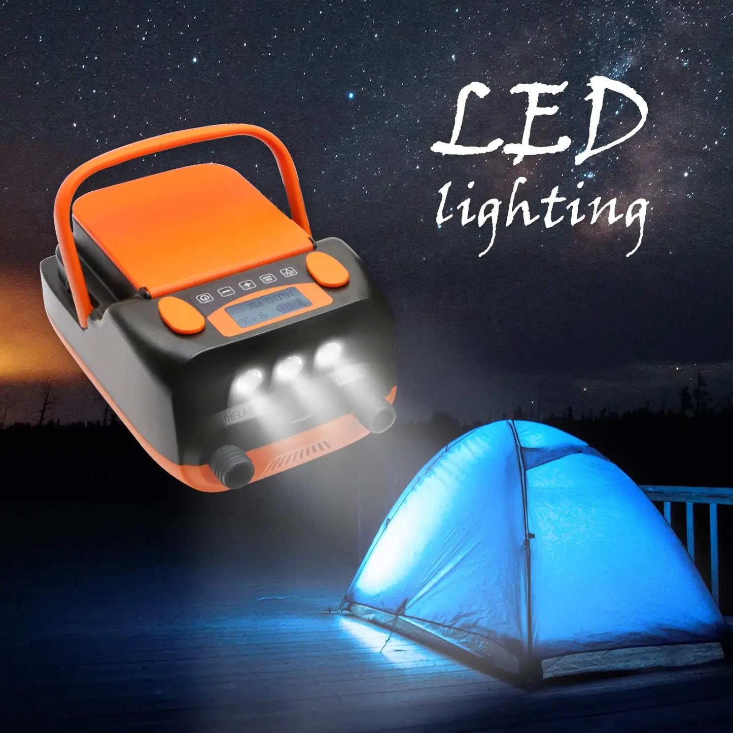Rechargeable SUP Air Pump 16PSI, Portable Electric Inflator/Deflator for Paddle Boards, Boats, Kayaks