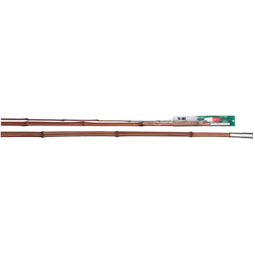 Jointed Bamboo Fishing Pole 10 Feet Traditional Split Cane Rod for Freshwater and Saltwater Angling