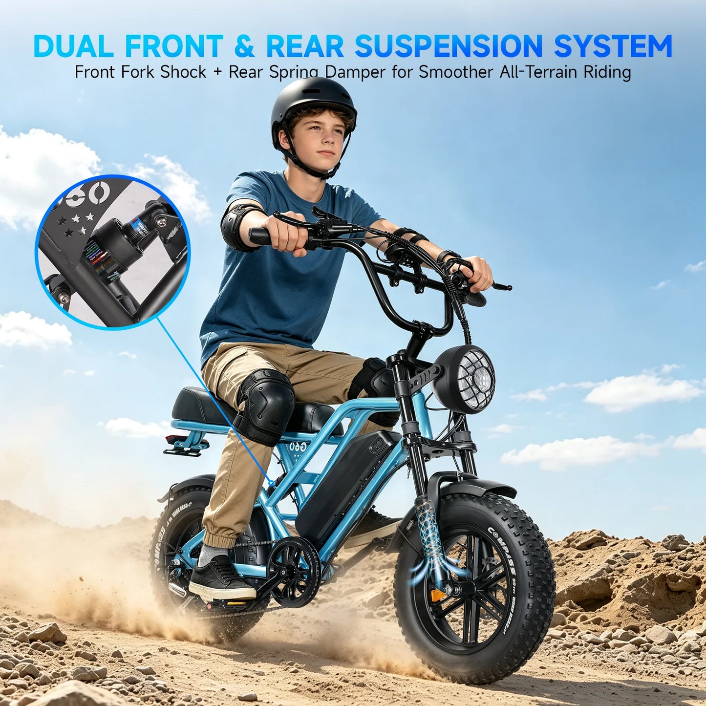 OBX 500W Electric Bike for Adults Max 25MPH+ Battery 36V 13AH E-Bike Electric Bicycle 16x4" Fat Tire Mountain Bike