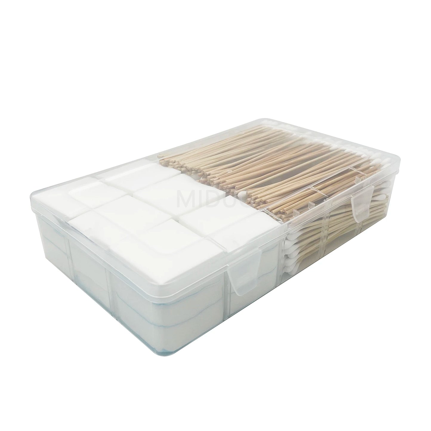 2'' Gun Cleaning Patches 6” Pistol Cleaning Cotton Swab in Storage Box Lint Free Handgun Cleaning Cloth for Most Caliber .30/9mm