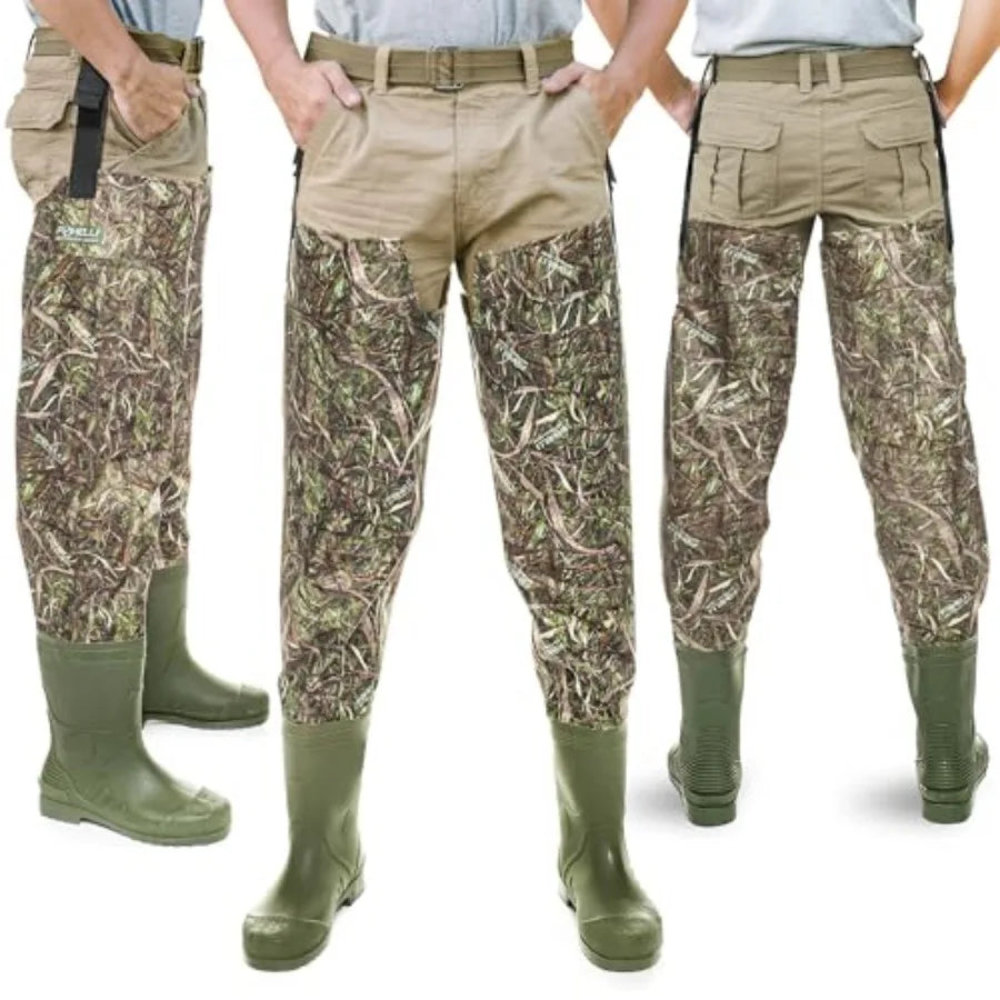 Hip Waders Waterproof Camo Waders for Men and Women with Boots, Lightweight Wading Hip Boots for Fishing and Hunting