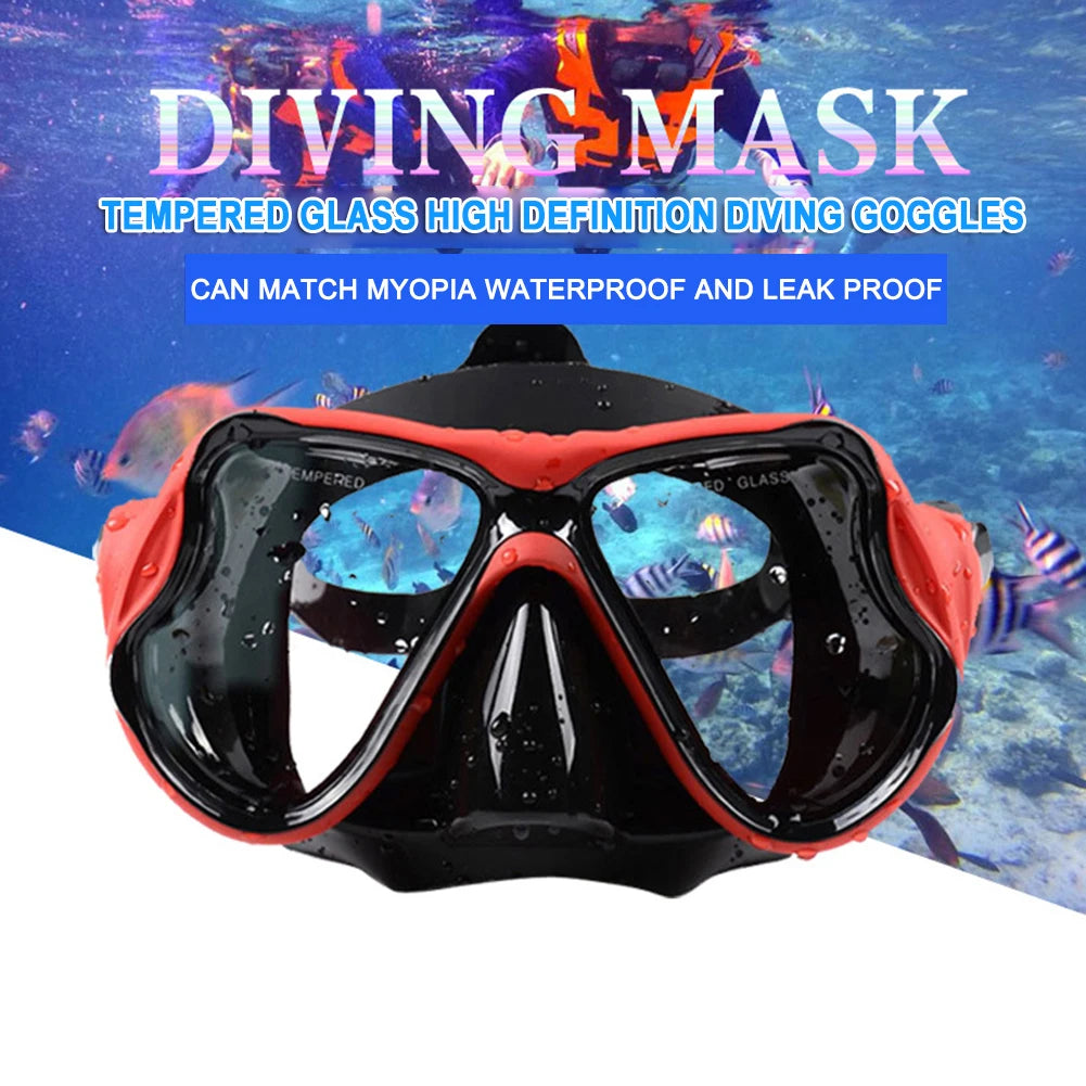 Scuba Diving Mask Panoramic Wide View Professional Snorkeling Mask Wear Resistant Snorkels Diving Goggles for Free Swim