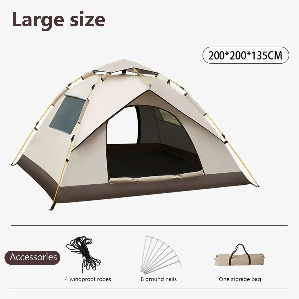 Outdoor Folding Camping Tent Portable Waterproof Sunshine-proof Automatic Easy Setup Tent For Camping Beach Picnic Barbecue