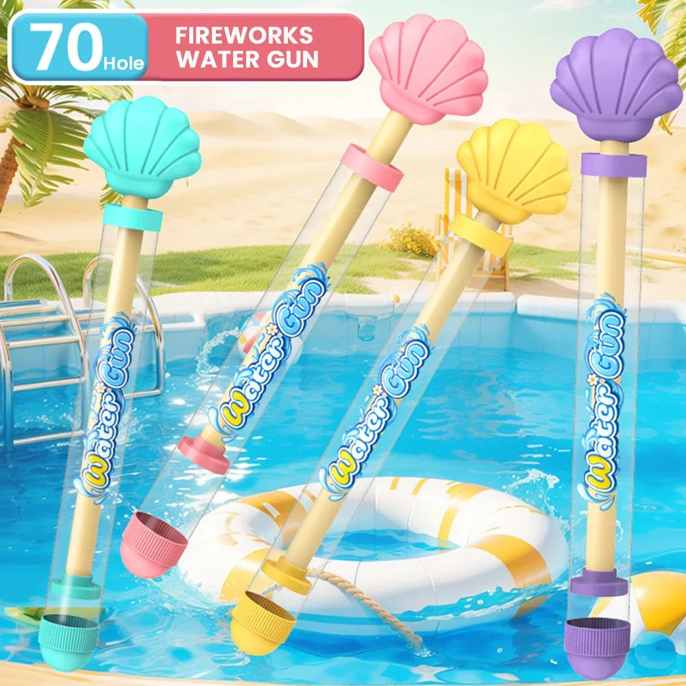 Firework Water Gun Fireworks Style Water Spray Toy Interactive Pull-Out Sprinkler Toy Romantic Photograph Props for Bathing Pool