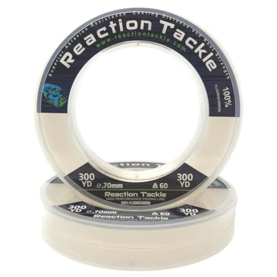 100% Pure Fluorocarbon Fishing Line - High Strength, Abrasion-Resistant, Fast-Sinking, Virtually Invisible - Saltwater and Fres