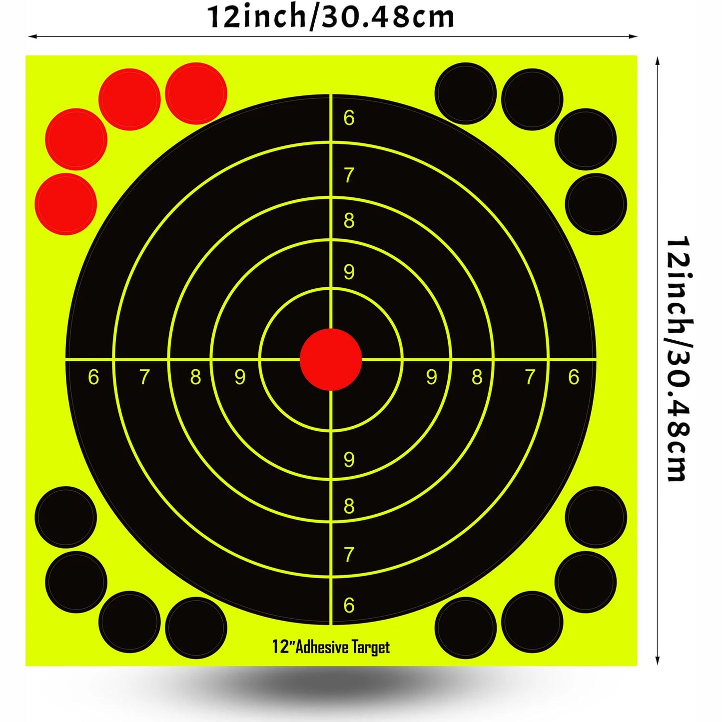 JOAXOR 12x12 Inch Splatter Adhesive Targets Stickers Reactive Shooting Targets  with Yellow Effect