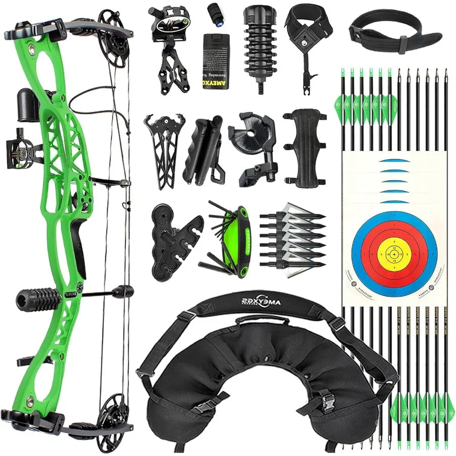 Archery Compound Bow Set Draw Length 1830 Draw Weight 070 LBS Hunting Bow with All Accessories Bow and Arrow for Archery Huntin