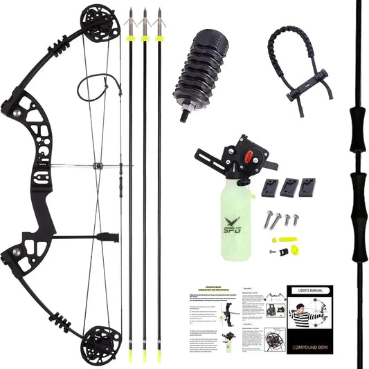 Archery Bowfishing Kit - Professional 30-60 Lbs Compound Bow for Bowfishing with Full Gears and User Manual for Adult Beginners