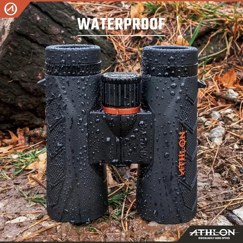 HOME. 10x42 Midas G2 UHD Black Binoculars with Eye Relief for Adults and Kids, High-Powered Binoculars for Hunting,