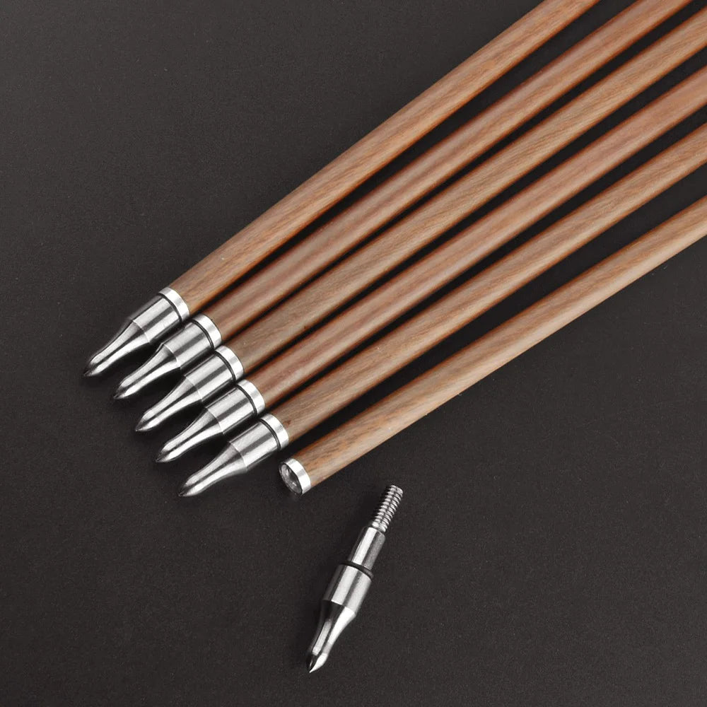 Archery Arrows 12pcs 31 Inch Pure Carbon Spine 340-600 with Turkey Feathers for Hunting Target Shooting and Daily Practice
