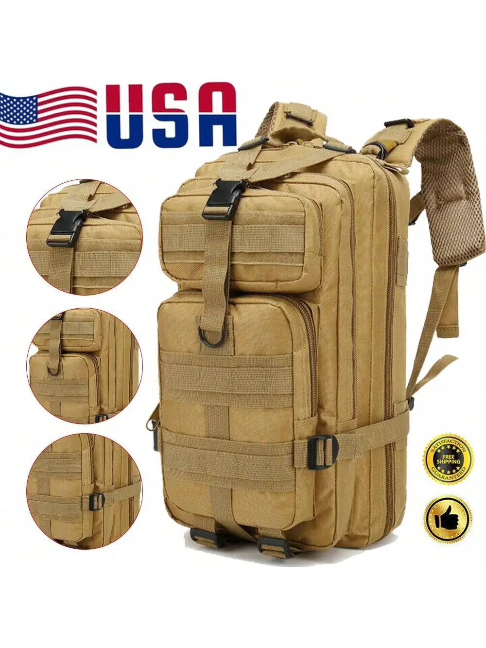 3P Tactical Backpack 20L-25L 1000D Nylon Outdoor Hiking Camping Traveling Fishing For Men Hunting Bag Sport Rucksacks