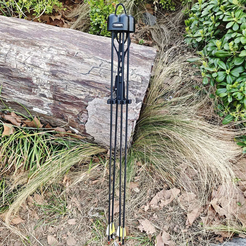 Arrow Quiver 4-Arrow Quick Release Holder Reinforced Nylon with EVA Foam Pad Portable Adjustable Removable Hip Quiver for Compound Bow Hunting Shooting Target Practice Outdoor Durable Archery Accessories