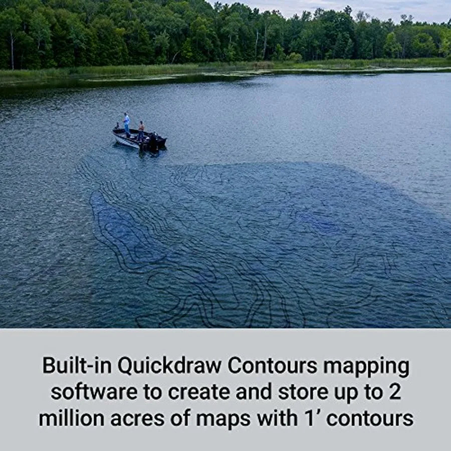 STRIKER 5CV 5 GPS Fishfinder with CHIRP and ClearVu Scanning Sonar Built-In Quickdraw Contours Mapping Black