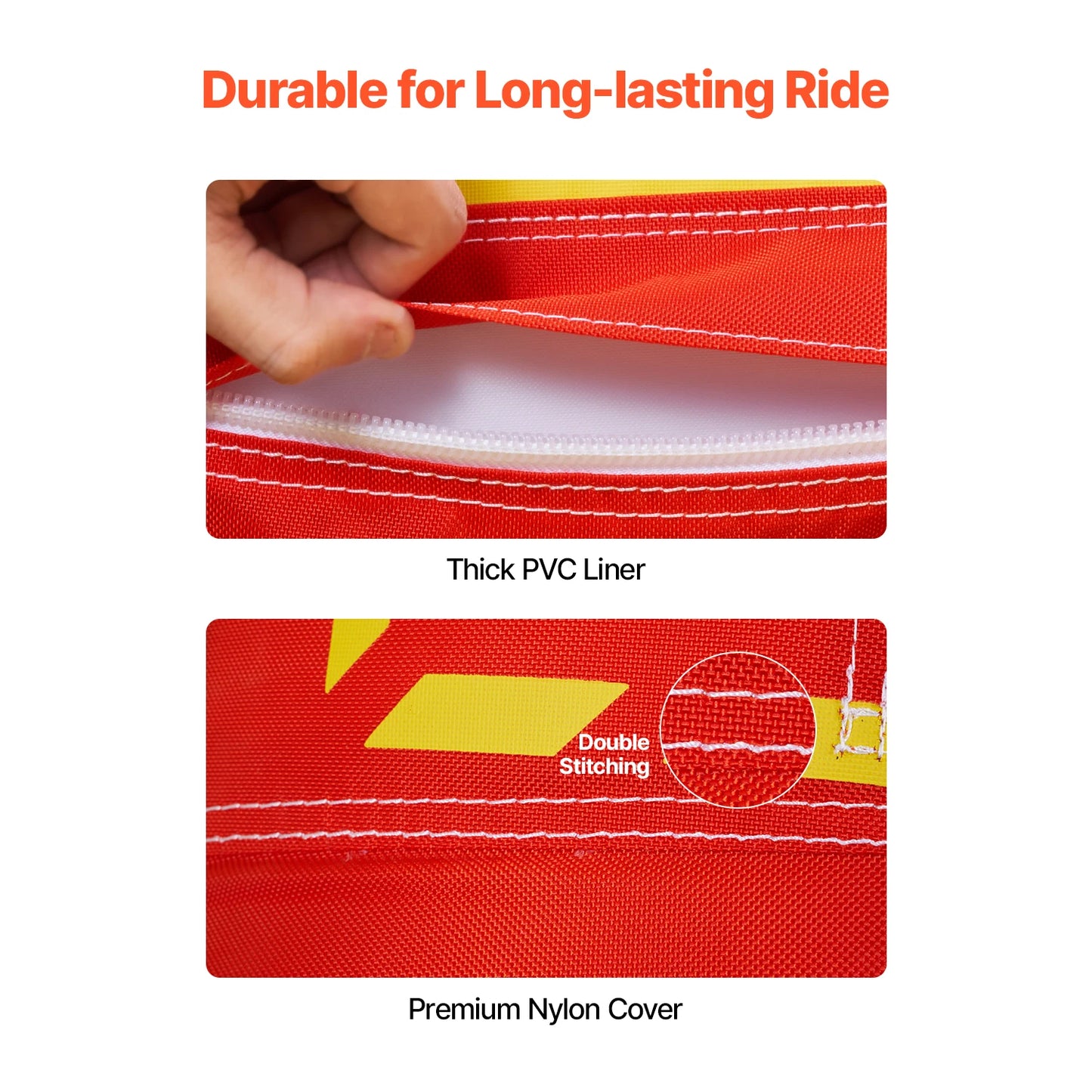 Towable Tubes for Boating 1-3Rider Inflatable Boat Tubes and Towables 510lbs Capacity Hot Dog Water Sport Tube for Boat