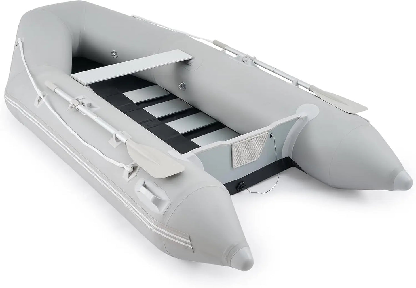 Portable 10-Foot Inflatable Boat with Aluminum Alloy Floor – Heavy-Duty 4-Person Dinghy for Fishing, Touring & Sports, Adult Inflatable Raft & Kayak