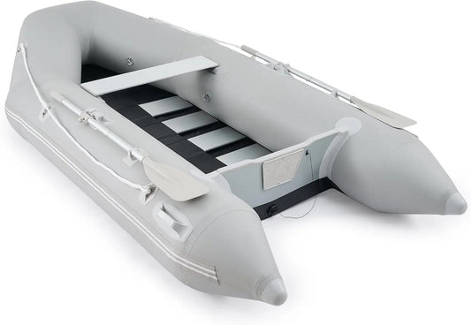 Portable 10-Foot Inflatable Boat with Aluminum Alloy Floor – Heavy-Duty 4-Person Dinghy for Fishing, Touring & Sports, Adult Inflatable Raft & Kayak