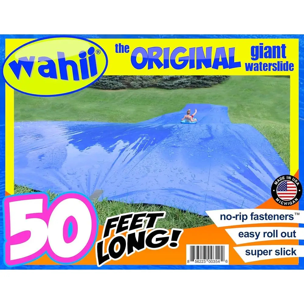 Waterslide - The Original Giant Backyard Family Lawn Water Slide - Adult and Teen Super Slip and Slide. Giant Blue Water Slide