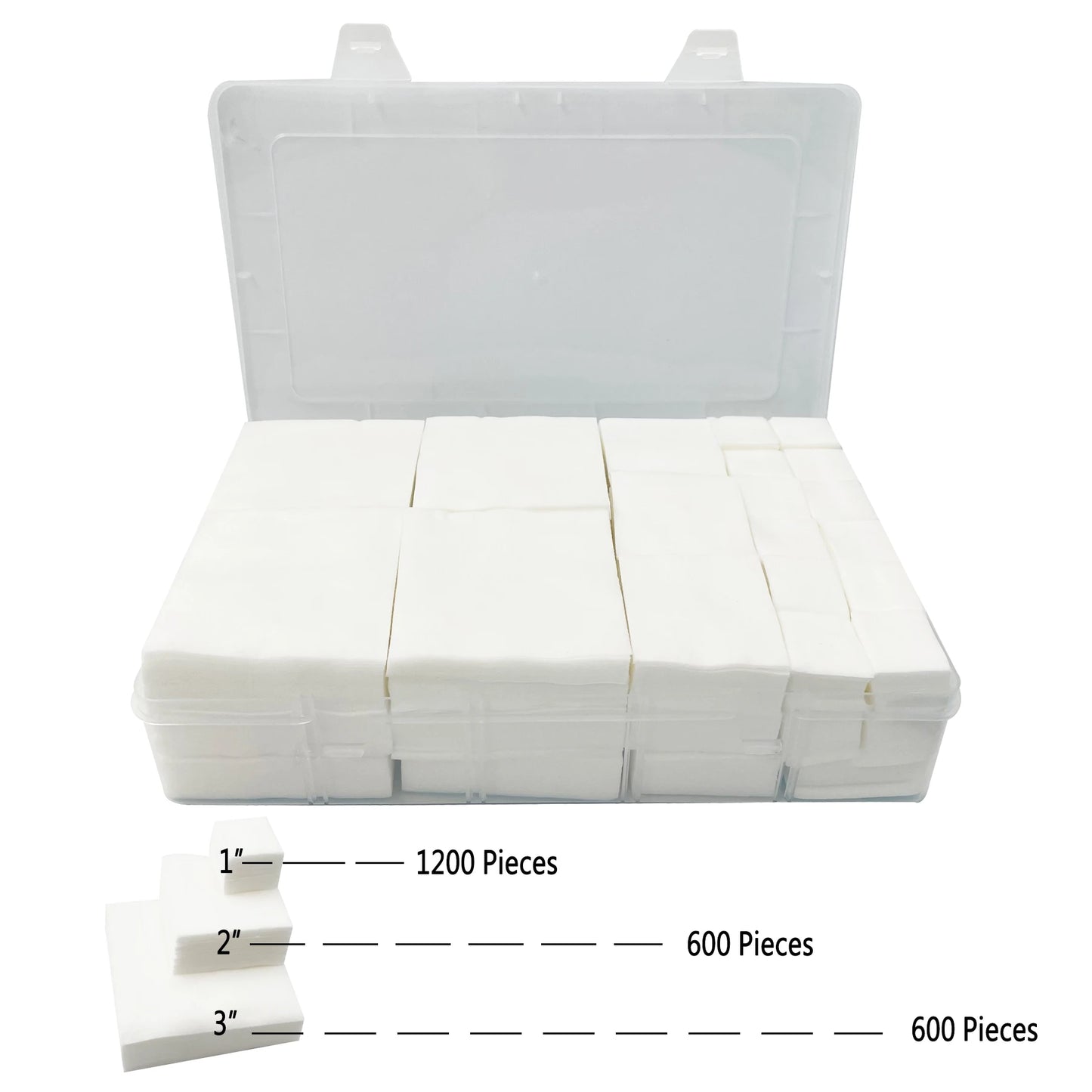 2'' Gun Cleaning Patches 6” Pistol Cleaning Cotton Swab in Storage Box Lint Free Handgun Cleaning Cloth for Most Caliber .30/9mm