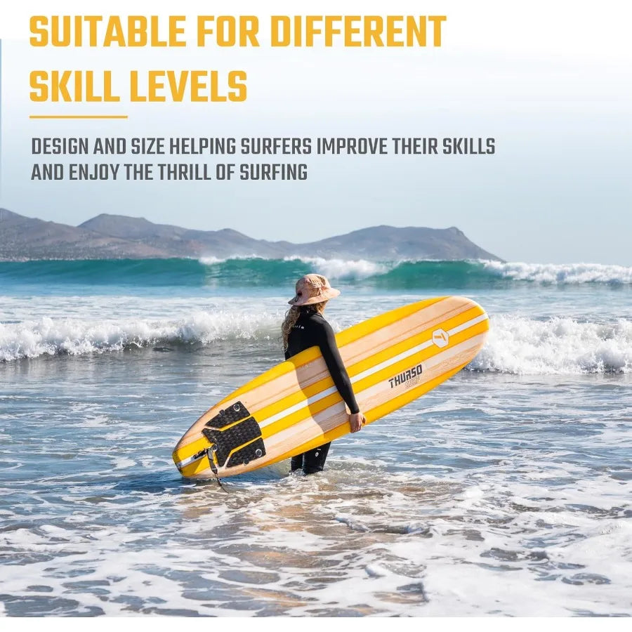 8 ft Soft Top Foam Beginner Surfboard for Adults and Kids Perfect Longboard for Surfing Beach Fun and Water Sports Lightweight a