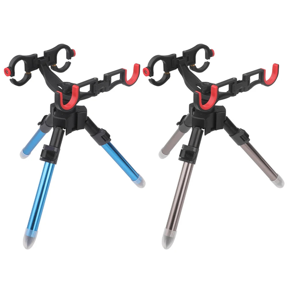 Triangle Fishing Pole Rack Adjustable Collapsible Fish Banksticks Holder Portable Multifunctional for Outdoor Fishing