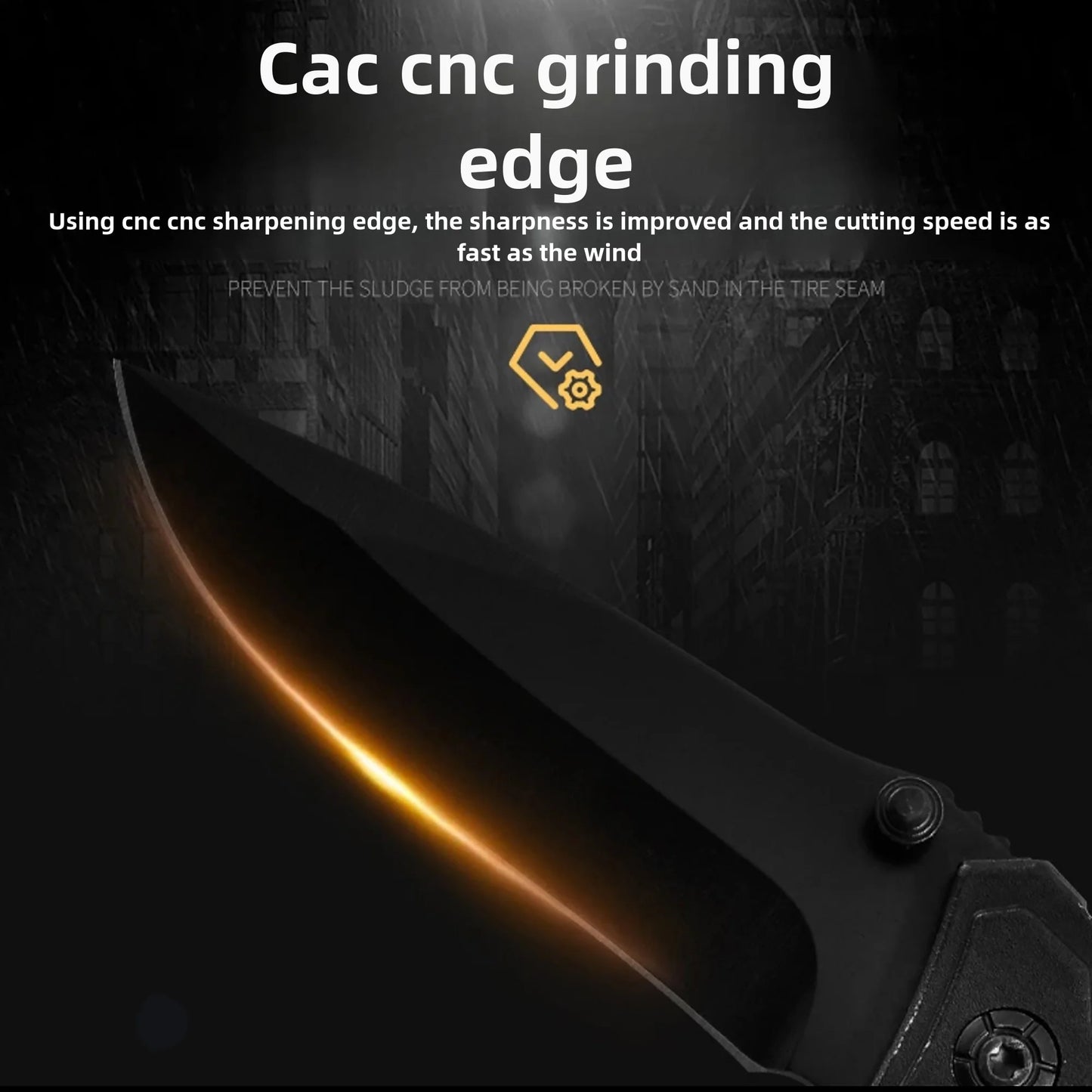 Multi functional outdoor camping knife with safety lock, foldable blade and sharp pocket tactical knife, suitable for fishing