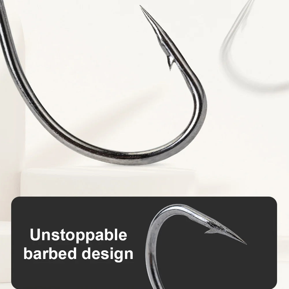 100Pcs Fishing Hooks Set High Carbon Steel Fish Hooks Fishing Barbed Hooks for Freshwater Saltwater Fishing Accessories