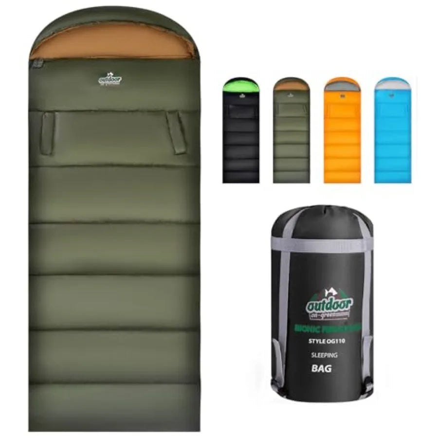4 Season Adults and Sleeping Bag - Warm, Waterproof and Lightweight - Great for Camping, Backpacking and Hiking