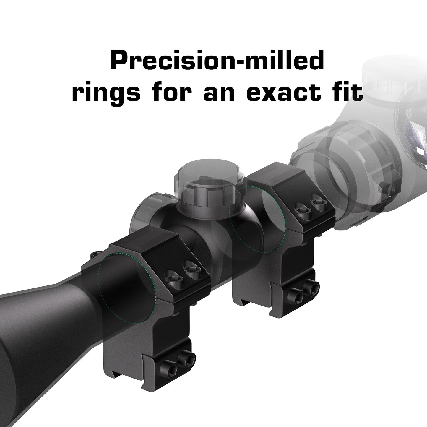 Aquilifer 1 inch/30mm Scope Rings 11mm Dovetail Rail Mount Adjustable Elevation Fit for Rifle Scope Shotgun AR AK Hunting