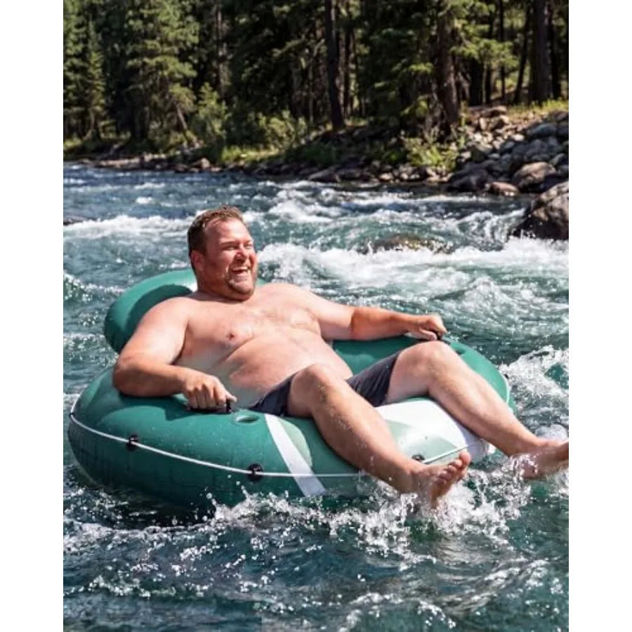River Tube for Adults, Tube for River Floating, Heavy Duty River Tube for Beach Lake Rafting, River Floats with Mesh Bottom, Pu