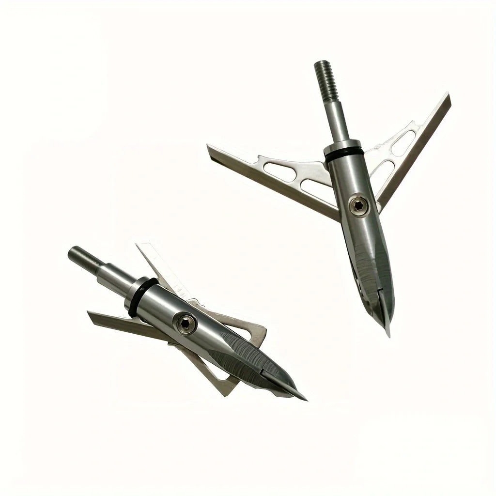 cqwsbsy 6PK Hunting Broadhead, Crossbow X, 2-Blade 100 Grain 2" Cutting Dia Archery Arrow Broadhead