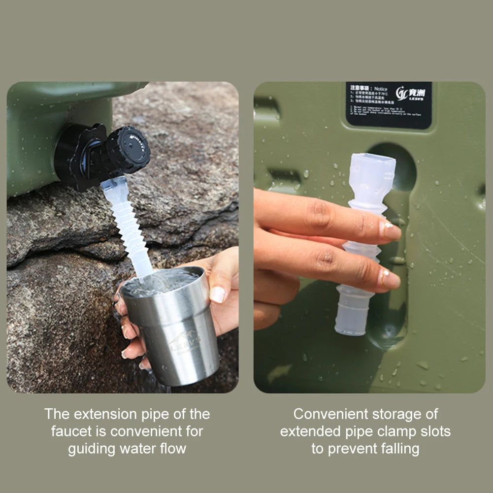 11/12/18/25L Outdoor Water Bin Large Capacity Portable Camping Water Carrier With Detachable Faucet for Camping Picnic Hiking