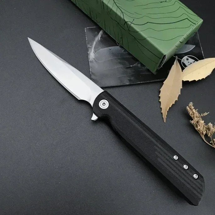 Best-Selling 3801 Pocket Folding Knife with 8Cr13Mov Blade and G10 Handle—Everyday, Adventure, and Cutting Knife for Outdoor Activities, Hiking, Fishing, and Trekking—Great Gift