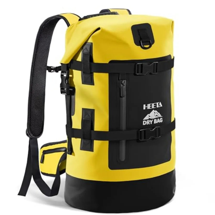 Dry Bags Waterproof Backpack 40L for Men and Women, Roll Top Heavy Duty Cushioned Hiking Backpack for Kayaking Boating Paddle B